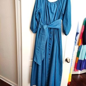 COPY - Off the Shoulders Maxi blue dress